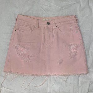 PacSun Pink Denim Mini Skirt